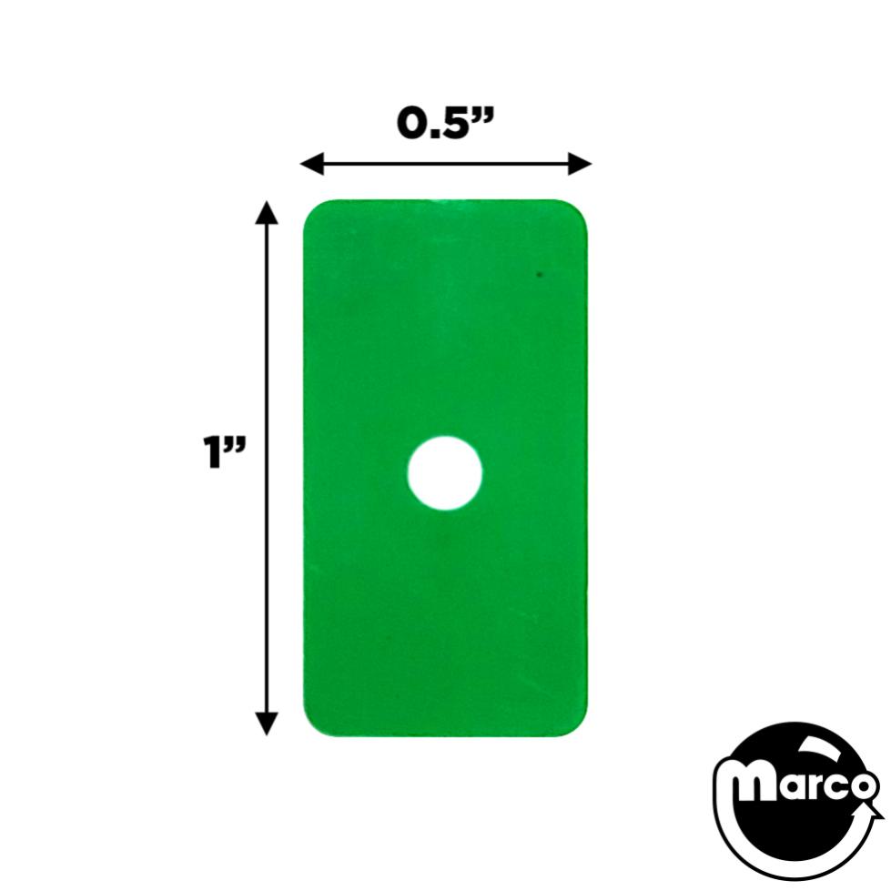 Target face - rectangle 1/2 x 1 inch green