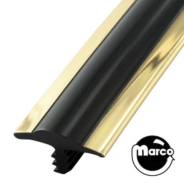 T-molding 3/4 inch gold with black center - per foot
