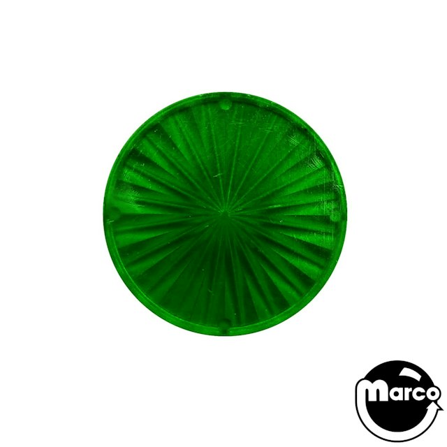Insert - circle 2-1/4 inch clear green starburst