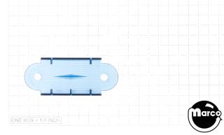 Lane guide - 2-1/8 inch light blue double equivalent to 03-7034-10