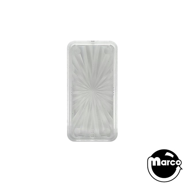 Insert - rectangle 1-1/2 x 3/4 inch clear starburst
