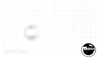 Dome with screw tab - clear 1 tab