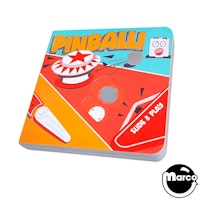 Interactive pinball-themed sliding board book