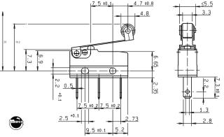 Switch - Subminiature with Roller SS-5GL2-FT