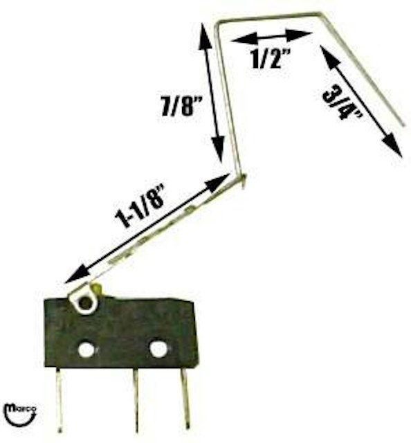 Switch sub-mini assembly with rollover