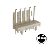 Header 5h str sq pin .156 inch lock