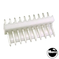 Connector 10 pin male header with .100 inch spacing with loc