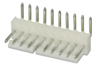 Header .100 inch 10 position right angle lock