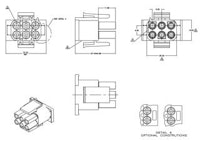 Connector housing 6 pin.084 inch