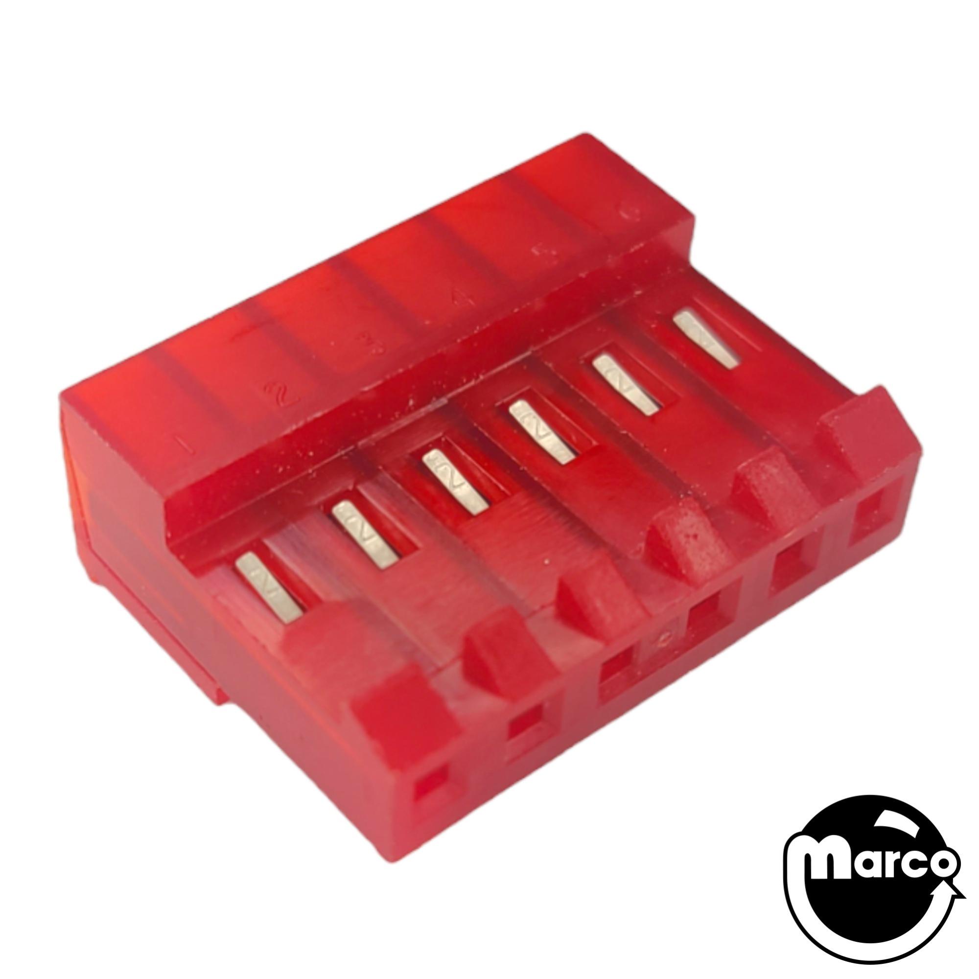 Connector - IDC red 6r mt/end 22/156 CE156F18-6-C 3-640428-6