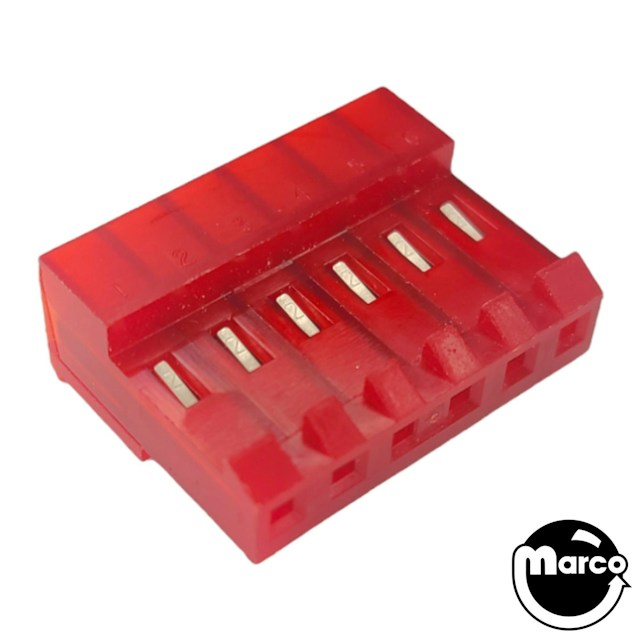Connector - IDC red 6r mt/end 22/156 CE156F18-6-C 3-640428-6