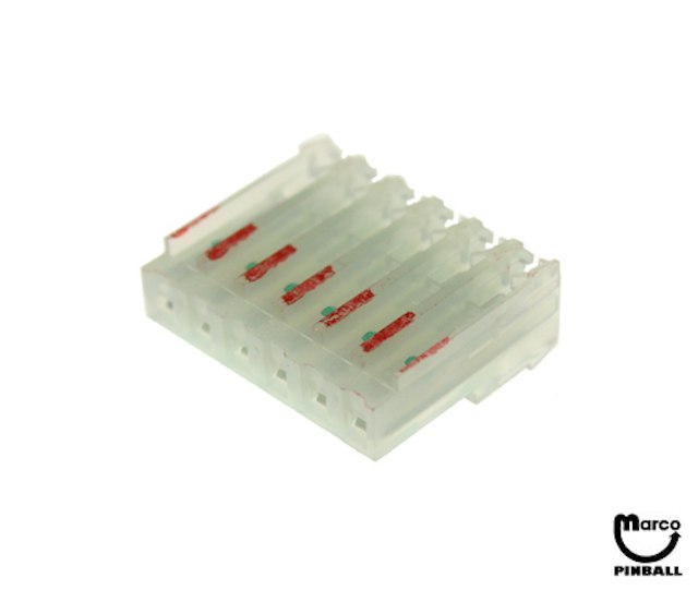 Connector - IDC red 6r mt/thru 22/156 CT156F22-6-C 3-640601-6