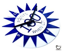 Pop Bumper Cap Wall Clock BLUE