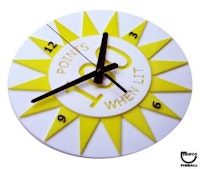 Pop Bumper Cap Wall Clock YELLOW