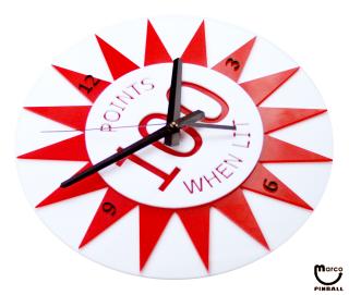 Pop Bumper Cap Wall Clock RED
