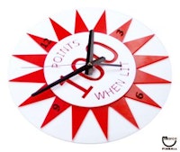Pop Bumper Cap Wall Clock RED