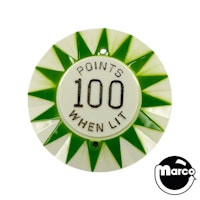 Pop Bumper Cap Nightlight - 100 Points - green star and gold text