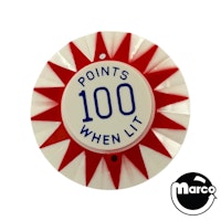 Pop Bumper Cap Nightlight - 100 Points - red star and blue text