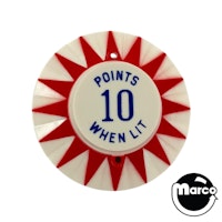 Pop Bumper Cap Nightlight - 10 Points - red star and blue text
