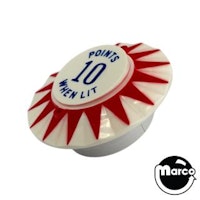 Pop Bumper Cap Nightlight - 10 Points - red star and blue text