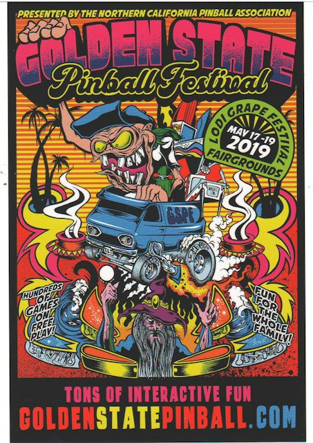 Postcard - Golden State Pinball Festival 2019