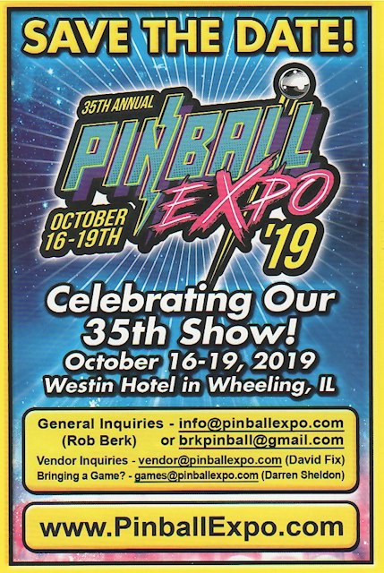 Postcard - Pinball Expo Chicago 2019