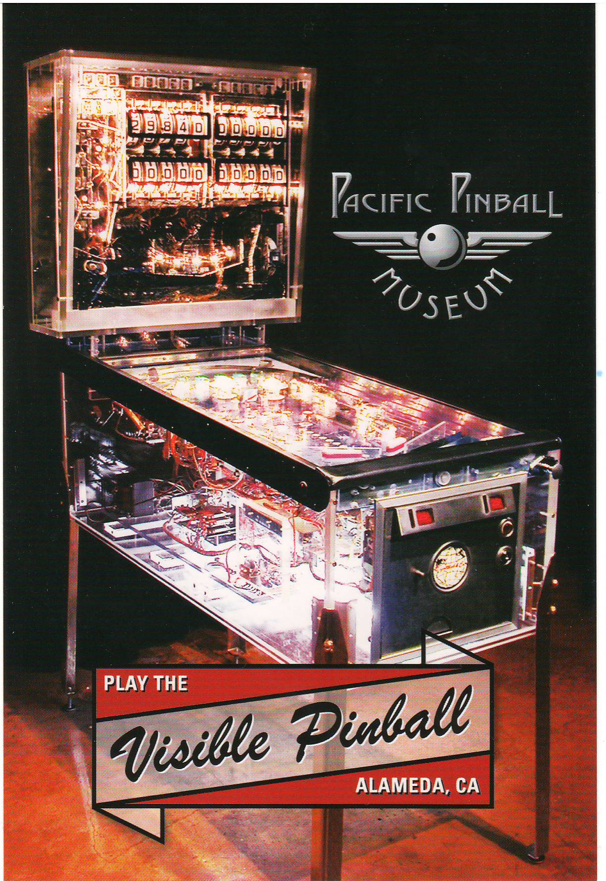 Postcard - Pacific Pinball Museum promo