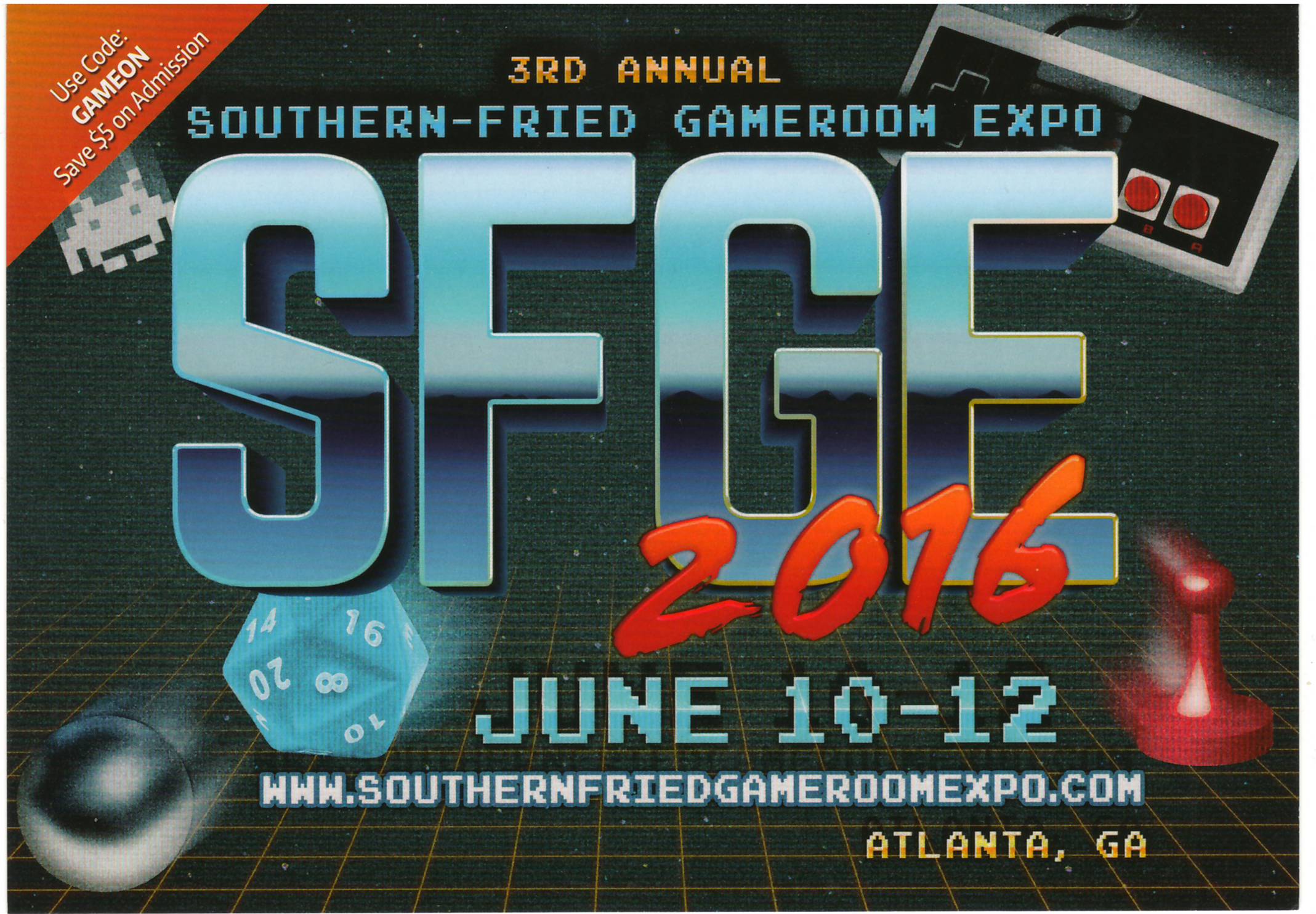 Postcard - Southern Fried Game Expo 2016
