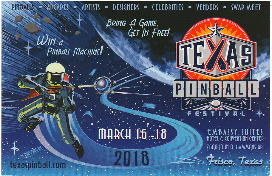 Postcard - Texas Pinball Festival 2018