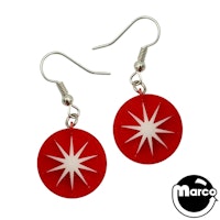 Pinball star rollover earrings