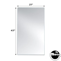 Invisiglass playfield 21 x 43 x 3/16 inch standard