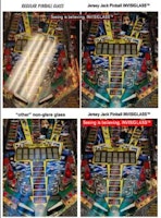 Invisiglass playfield 23.75 x 43 x 3/16 inch wide body