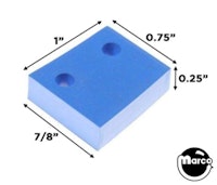 Rubber bumper pad blue wedge ramp wall protector