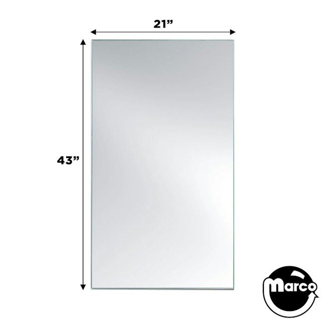Glass playfield 21 x 43 x 3/16 inch standard 08-7028-T