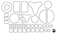 Mylar® applique set - 33 piece
