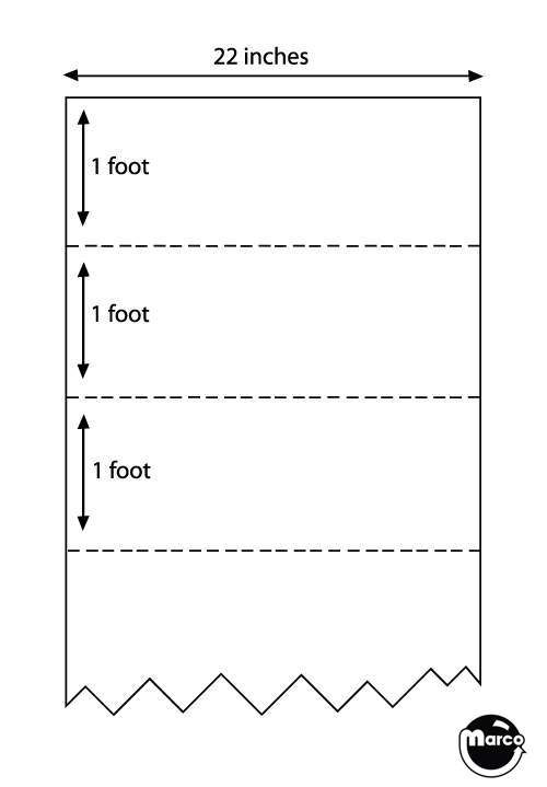 22 inches wide Mylar® sheet, per foot