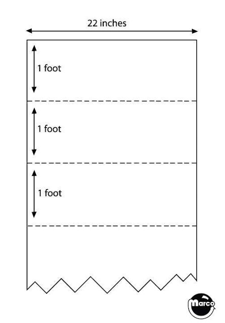 22 inches wide Mylar® sheet, per foot