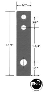 Fishpaper leaf switch insulator - 3 hole 6A-14B