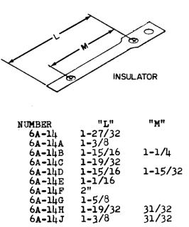 Fishpaper leaf switch insulator 1-15/16"
