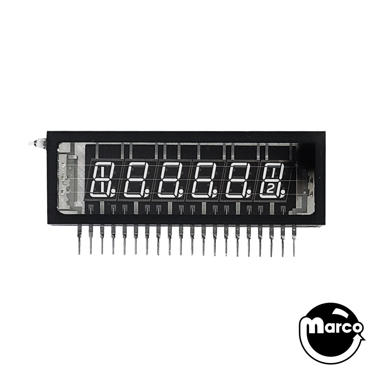 Fluorescent Credit Display Glass 6 digit GTB