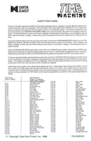 TIME MACHINE (Data East) Audit Handbook