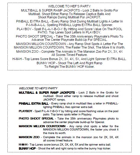 755-5005-00 - PLAYBOY 35th (DE) Score Cards - Marco Specialties