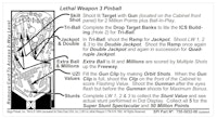 LETHAL WEAPON (DE) Score Cards