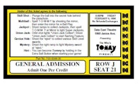 TOMMY (Data East) Score card