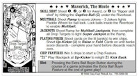 MAVERICK (Sega) Score Card