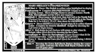 FRANKENSTEIN (Sega) Score cards Italian