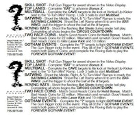 BATMAN FOREVER (Sega) Score card