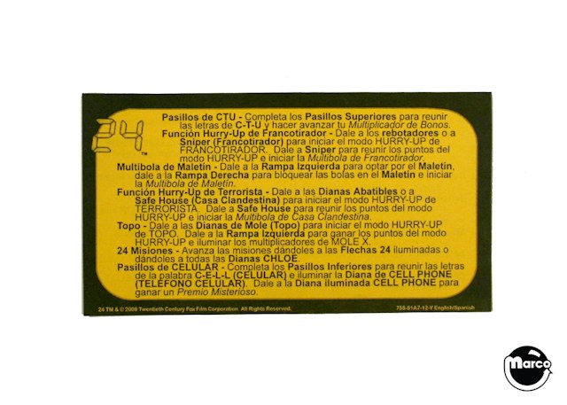 24 (Stern) Score cards