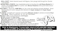 SPACE JAM (Sega) Score Card