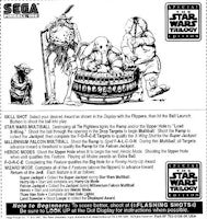 STAR WARS TRILOGY (Sega) Score Cards
